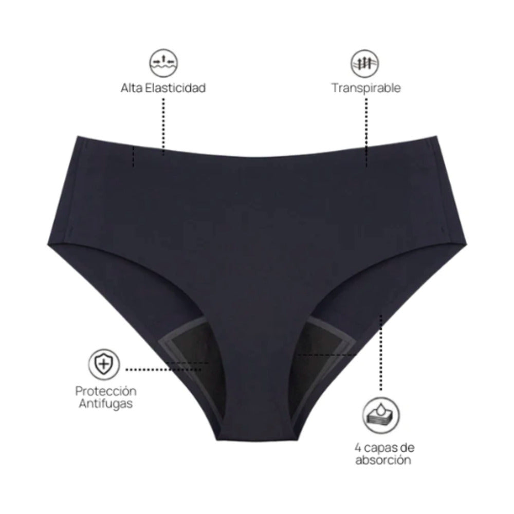 MYALMA BRAGUITA MENSTRUAL NEGRO TALLA L