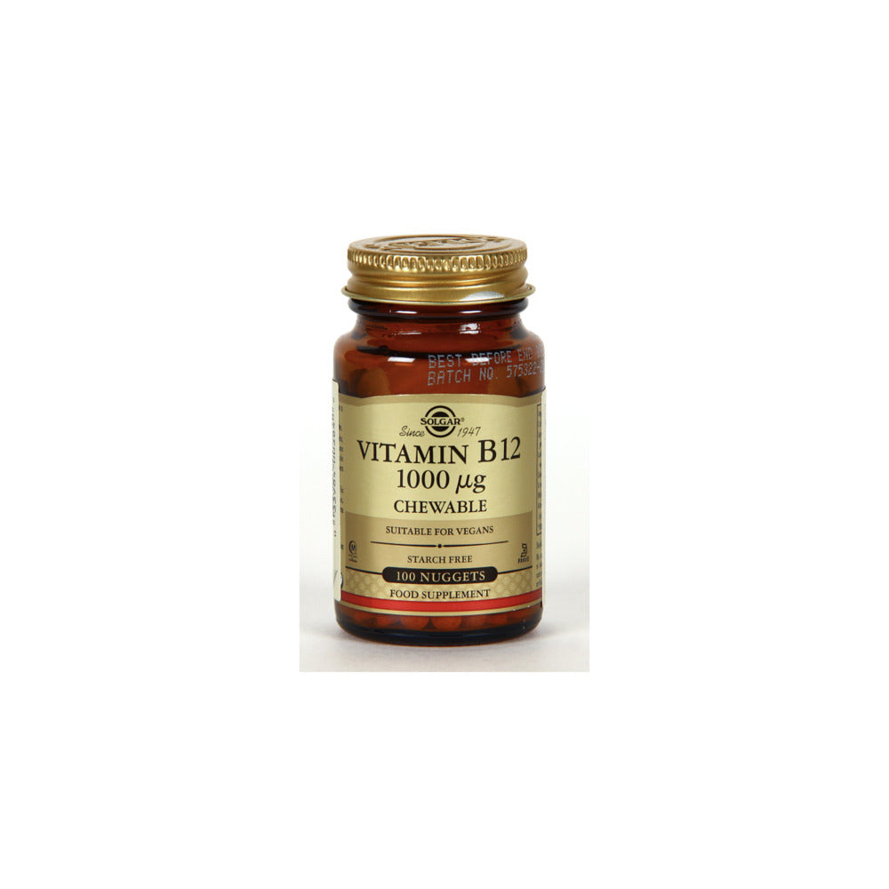 SOLGAR VITAMINA B12 1000MCG 100 COMPRIMIDOS MASTICABLES