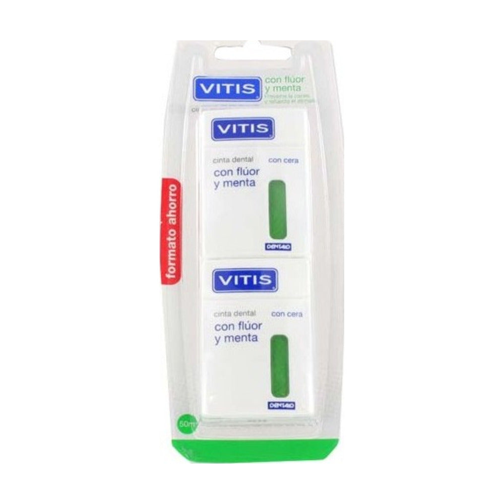 VITIS SEDA DENTAL CON FLUOR Y MENTA PACK 2 UNIDADES