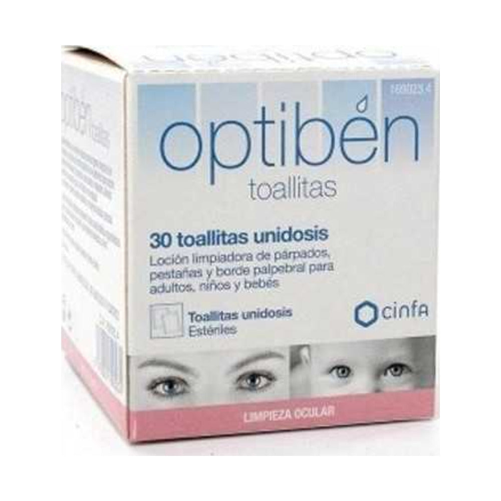 Optiben Toallita Con Locion Limpiadora Higiene 30 Toallitas
