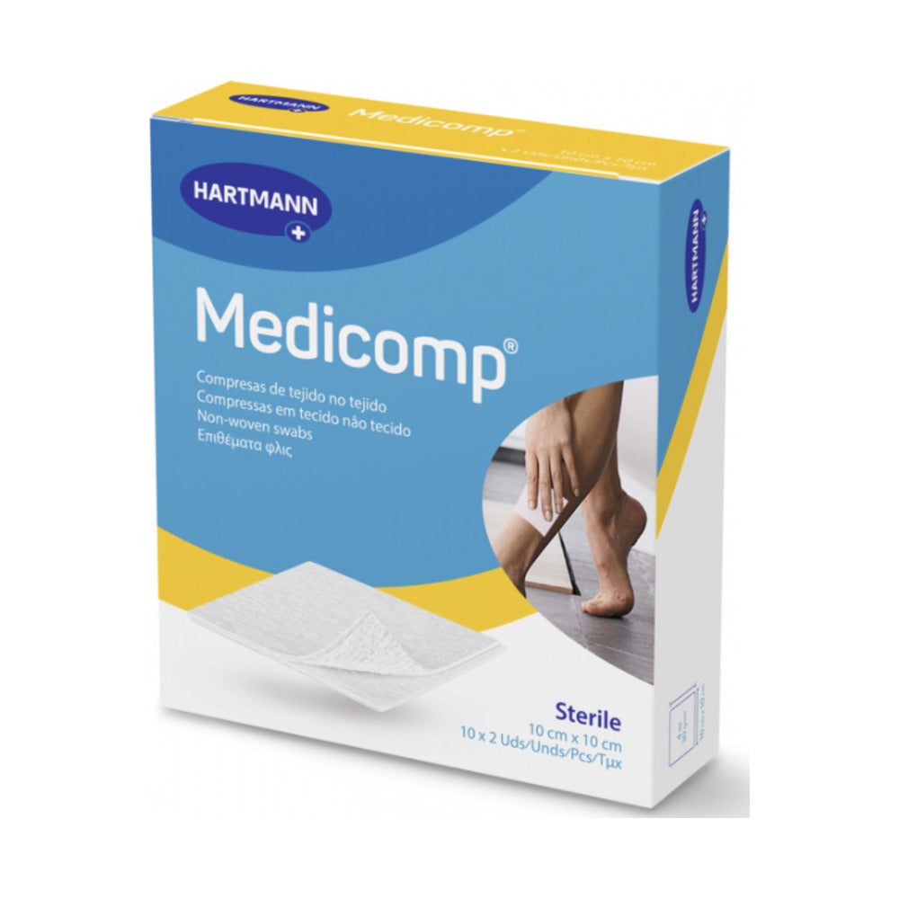 MEDICOMP COMPRESAS APOSITO ESTERIL 10 X 10 CM 10 SOBRES 2 U