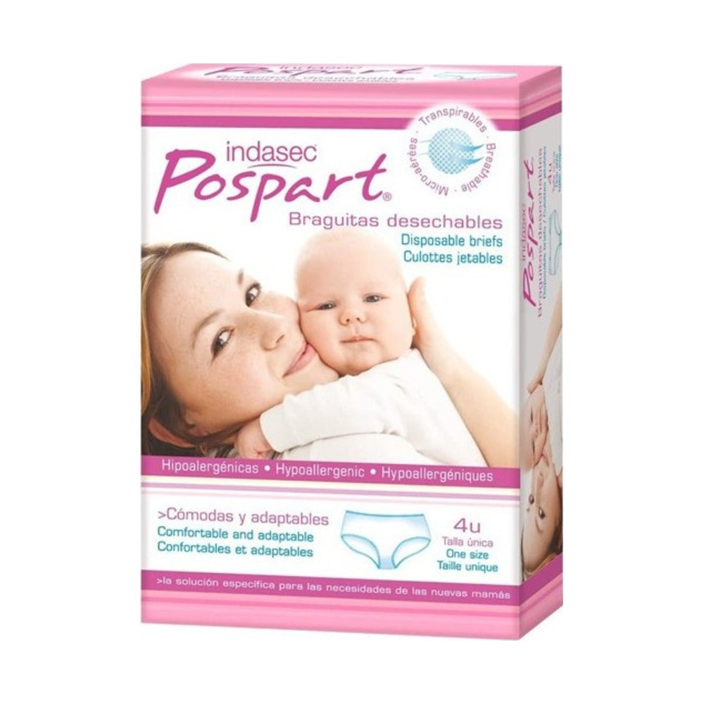INDAS BRAGUITA DESECHABLE POST-PARTO T- UNICA 4 U