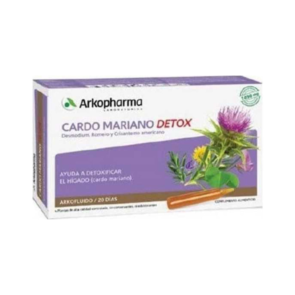 Cardo Mariano Detox Arkopharma 20 Ampollas 15 Ml