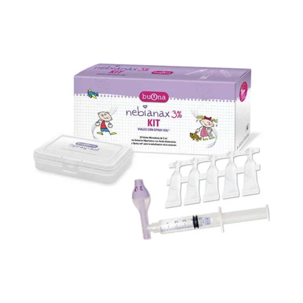 NEBIANAX 3% KIT 20 VIALES X 5 ML + SPRAY-SOL NEBULIZACION