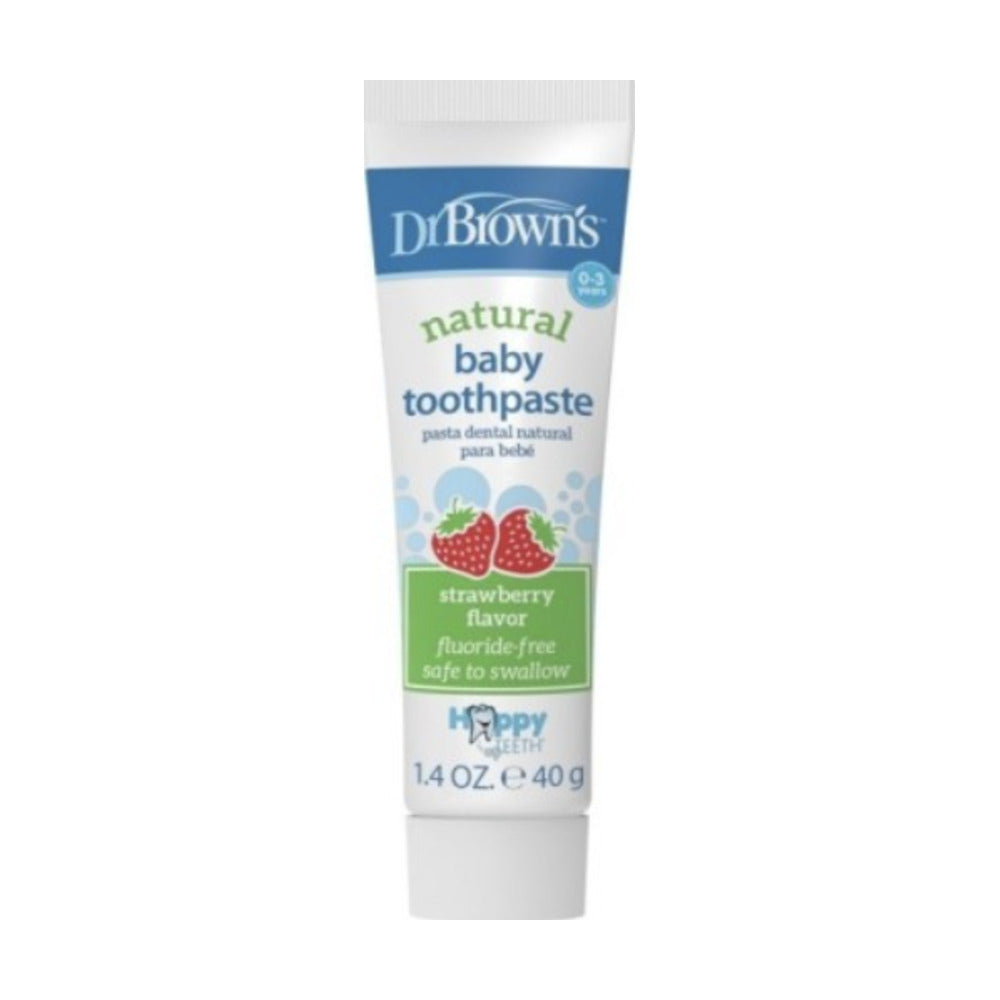 DR. BROWN'S PASTA DENTAL INFANTIL NATURAL BEBE SABOR FRESA 40 G
