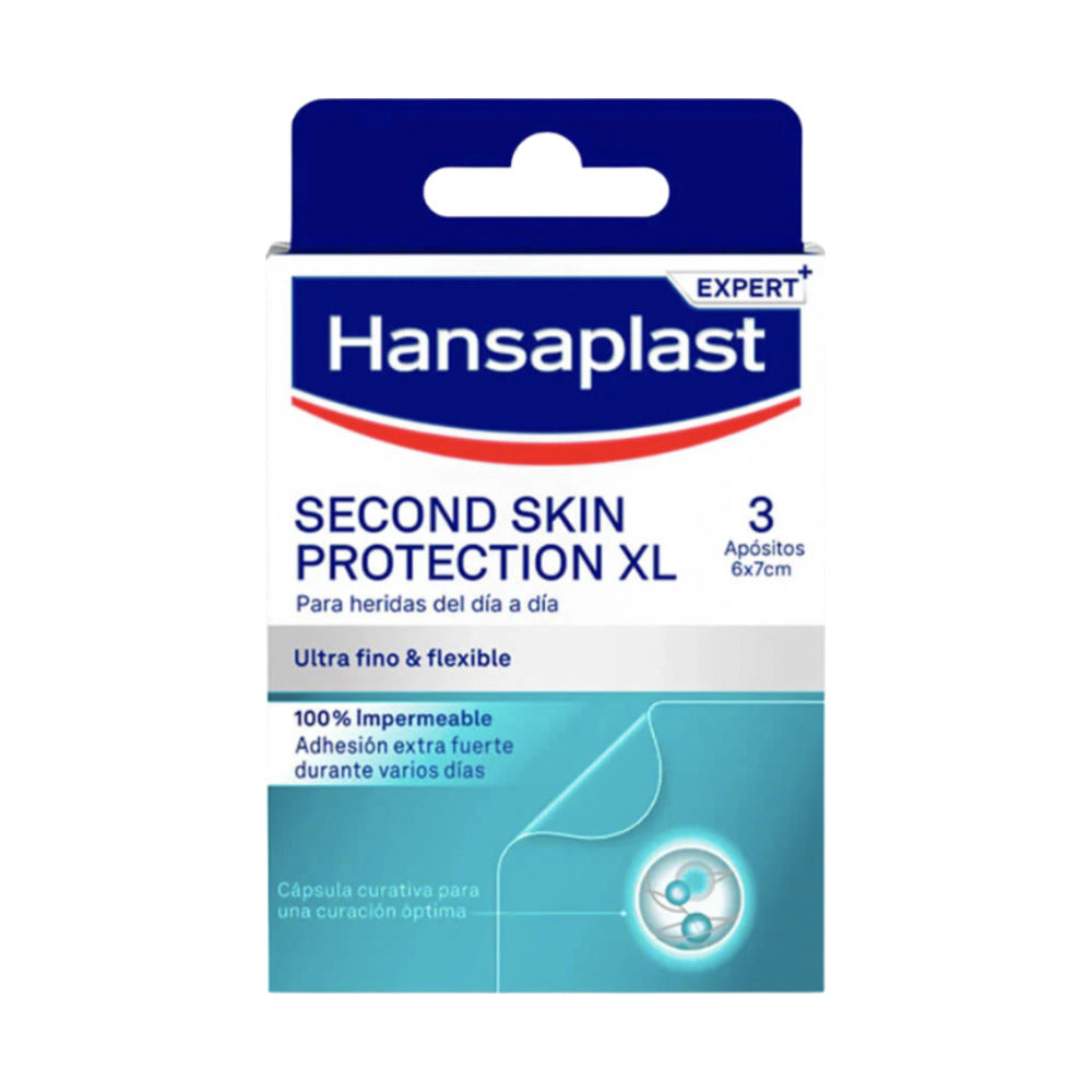 HANSAPLAST SECOND SKIN PROTECTION 3 PARCHES 7 CM X 6 CM