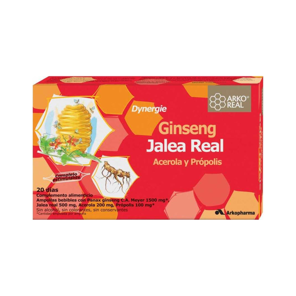 ARKOREAL JALEA REAL + GINSENG 20 AMPOLLAS 15 ML