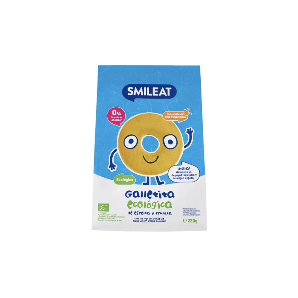 SMILEAT GALLETITA ESPELTA Y FRUTA ECO 10M+ 1 BOLSA 220 G