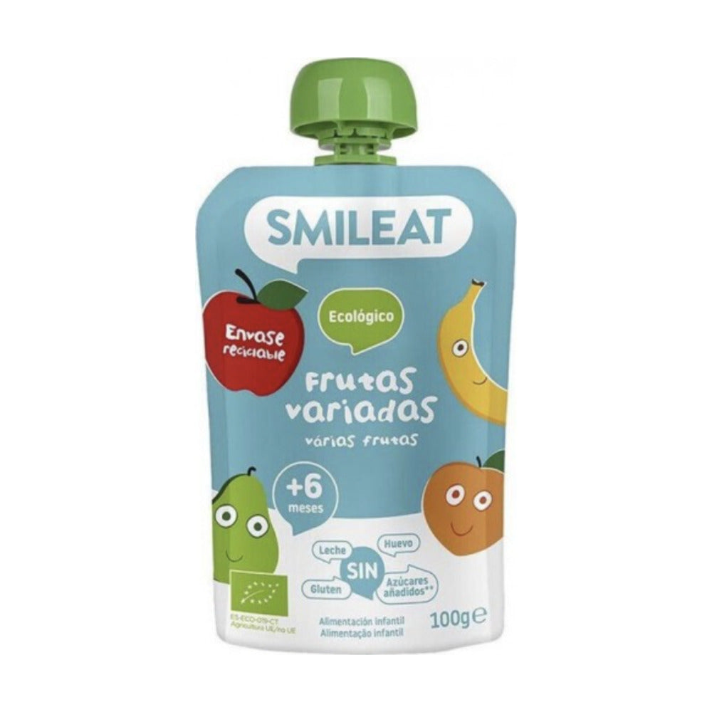 SMILEAT POUCH ECO 1 BOLSA 100 G SABOR FRUTAS VARIADAS ECO