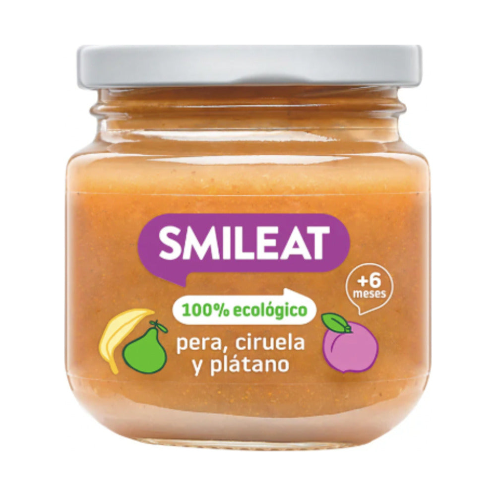 SMILEAT 1 TARRITO 130 G SABOR PERA CIRUELA Y PLATANO
