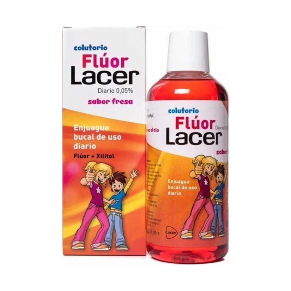 LACER COLUTORIO FLUOR DIARIO 0,05 % 1 ENVASE 500 ML SABOR FRESA