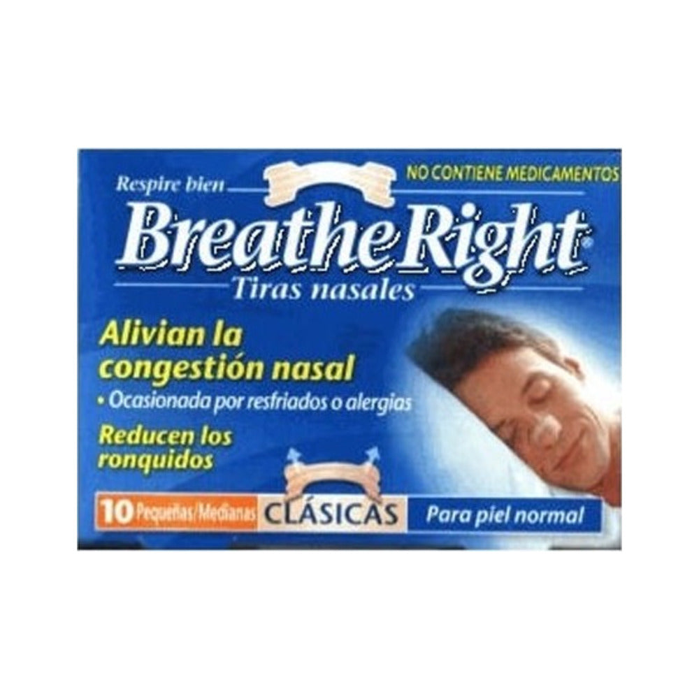 RHINOMER BY BREATHE RIGHT TIRA ADH NASAL CLASICAS T- PEQ-MED 10 U