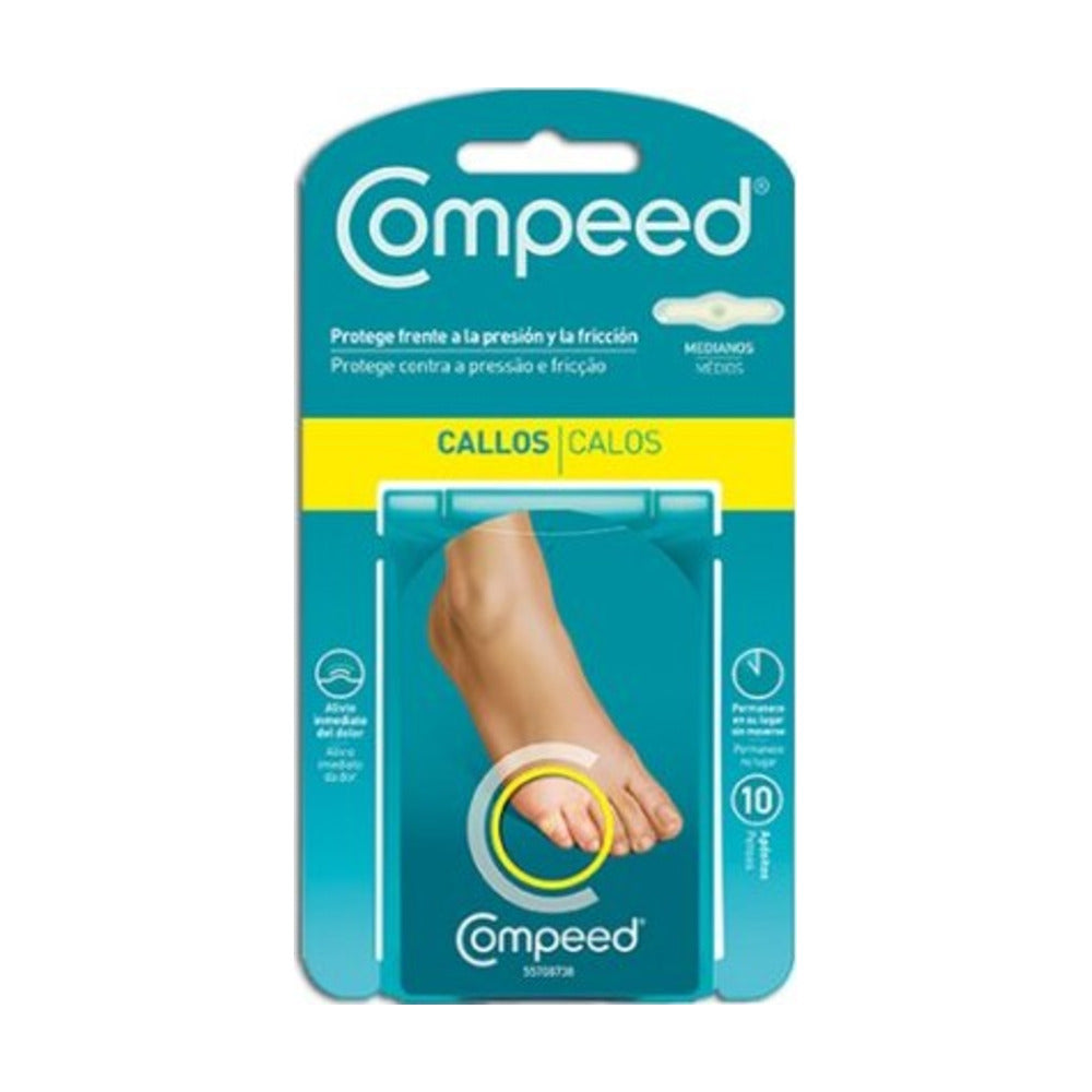 COMPEED PARCHES CALLOS HIDROCOLOIDE PROTECTOR ADHESIVO 10 UDS