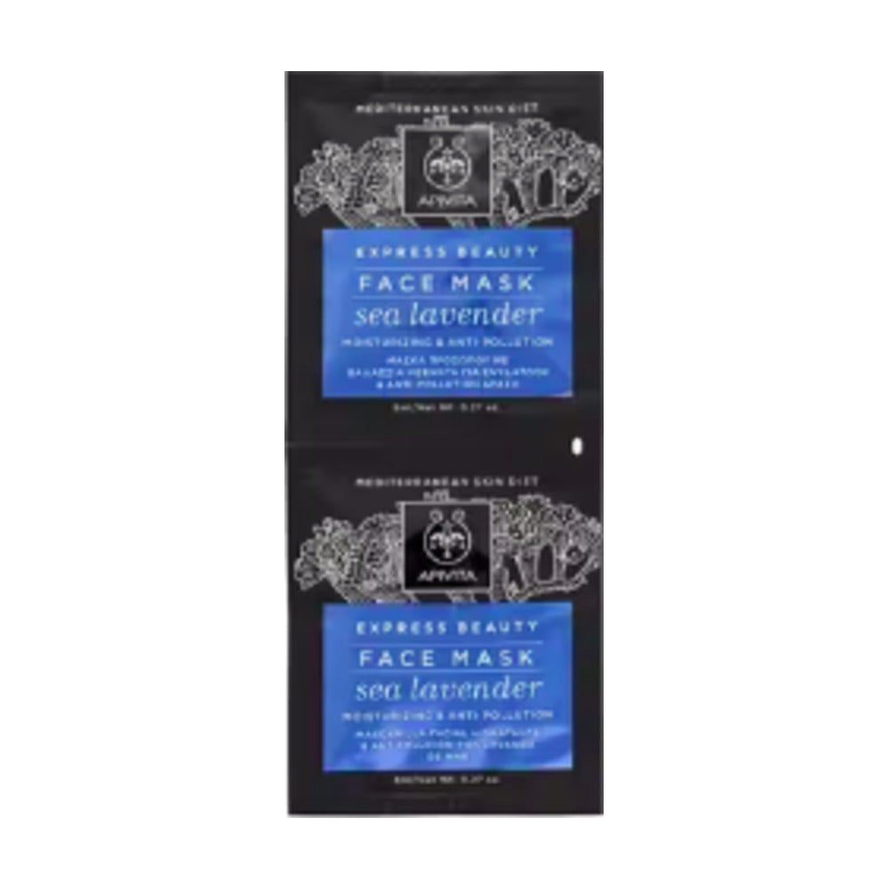 APIVITA MASCARILLA FACIAL EXPRESS BEAUTY HIDRATANTE CON LAVANDA DE MAR 2 SACHETS