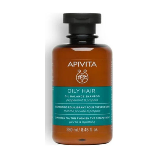 APIVITA CHAMPU EQUILIBRANTE CABELLO GRASO MENTA Y PROPOLEO 250 ML