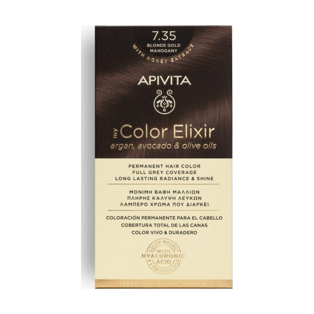 APIVITA COLOR ELIXIR COLOR RUBIO DORADO CAOBA Nº 7.35