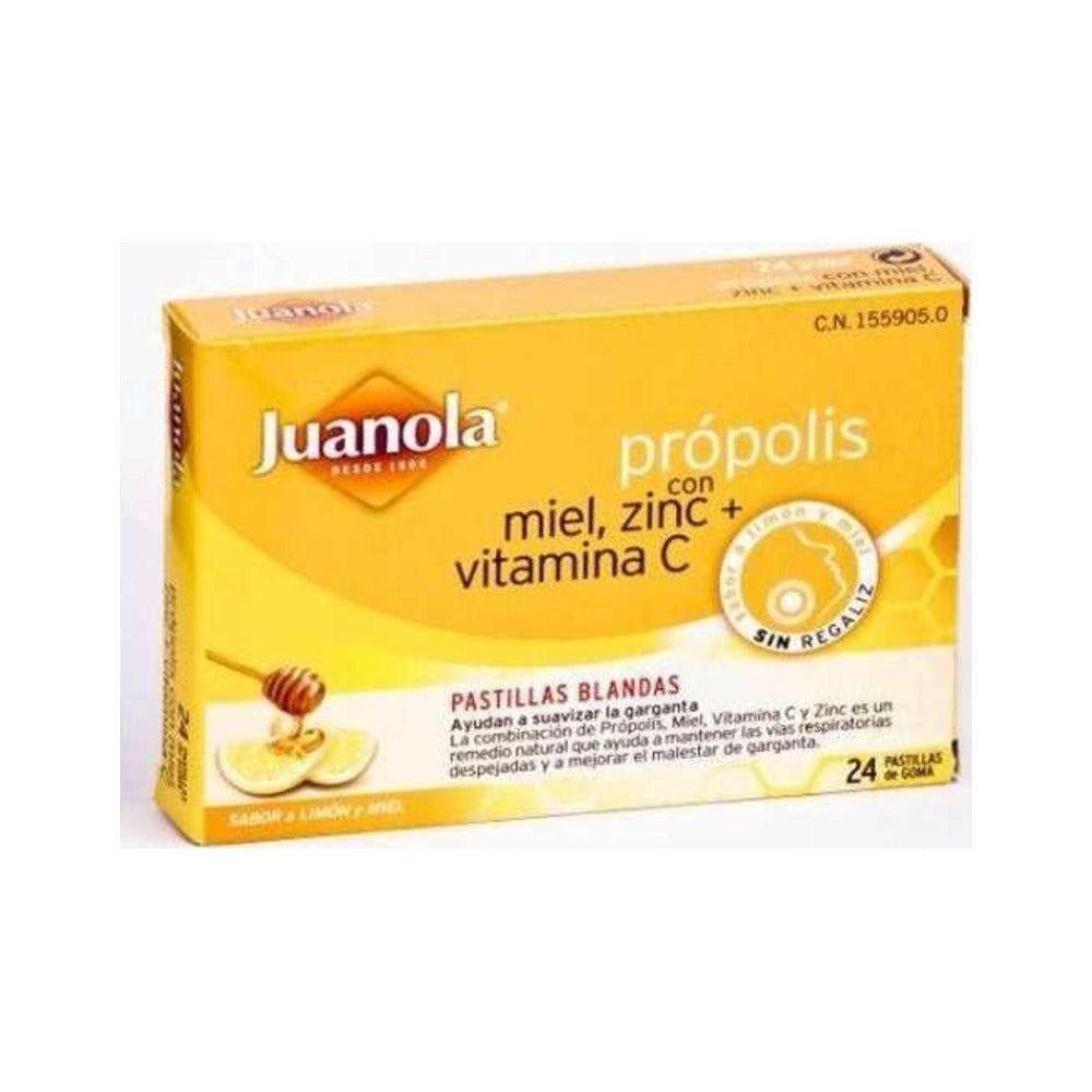 JUANOLA PROPOLIS BLANDA LIMON-MIEL 48GR 12CJ