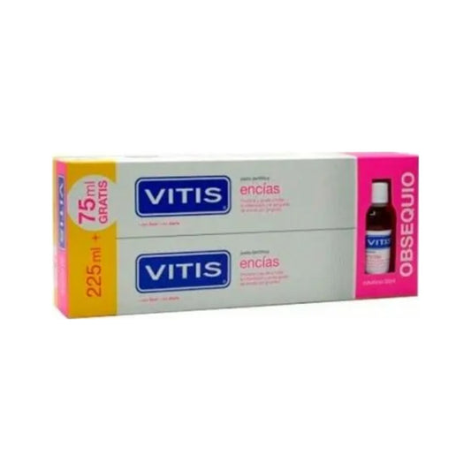 VITIS ENCIAS PASTA DENTIFRICA 2 UNIDADES 75 ML + COLUTORIO 30 ML