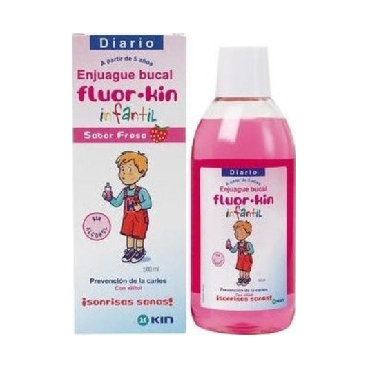 FLUOR KIN INFANTIL ENJUAGUE BUCAL  1 ENVASE 500 ML FRESA