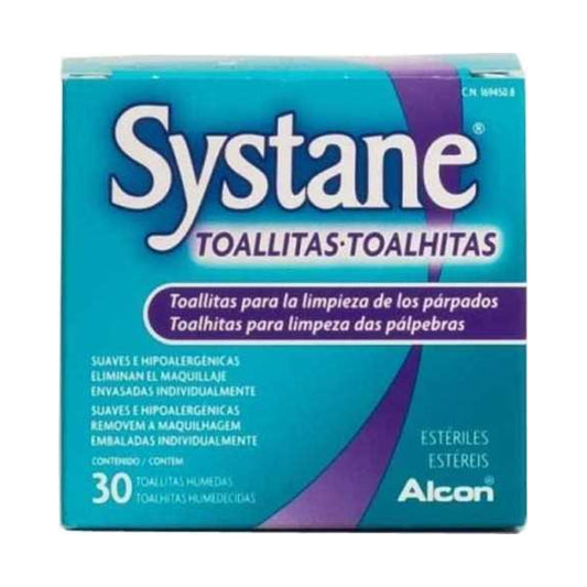 SYSTANE TOALLITAS HUMEDAS ESTERILES LIMPIEZA PALPEBRAL 30 TOALLITAS