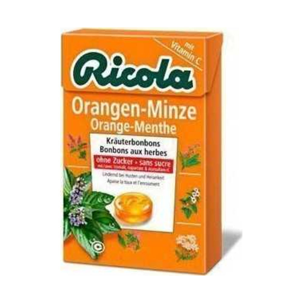 RICOLA CARAMELOS SIN AZUCAR  1 ENVASE 50 G SABOR NARANJA
