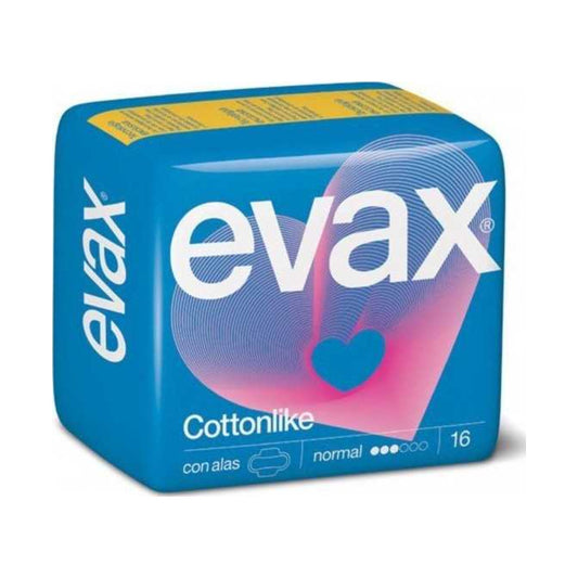 EVAX COTTONLIKE COMPRESAS ALAS NORMAL  16 U