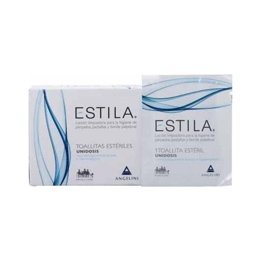 ESTILA TOALLITAS ESTERILES DE UN SOLO USO HIGIENE DE PARPADOS/ PESTAÑAS Y BORDE PALPEBRAL 60 TOA