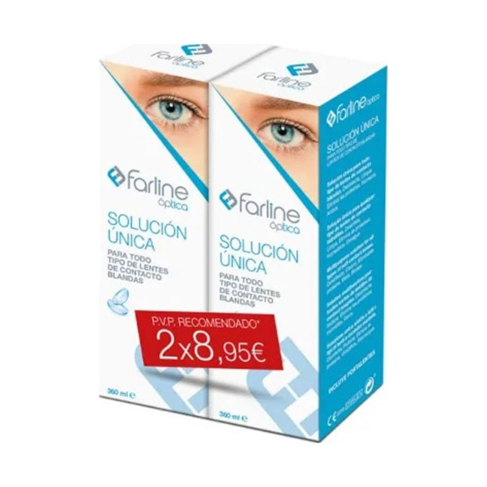 FARLINE OPTICA SOLUCION UNICA LENTES DE CONTACTO  DUPLO 360 ML 2U