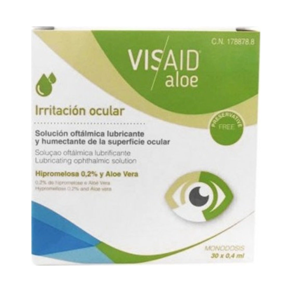VISAID ALOE GOTAS OCULARES ESTERIL MONODOSIS  0.4 ML 30 MONODOSIS