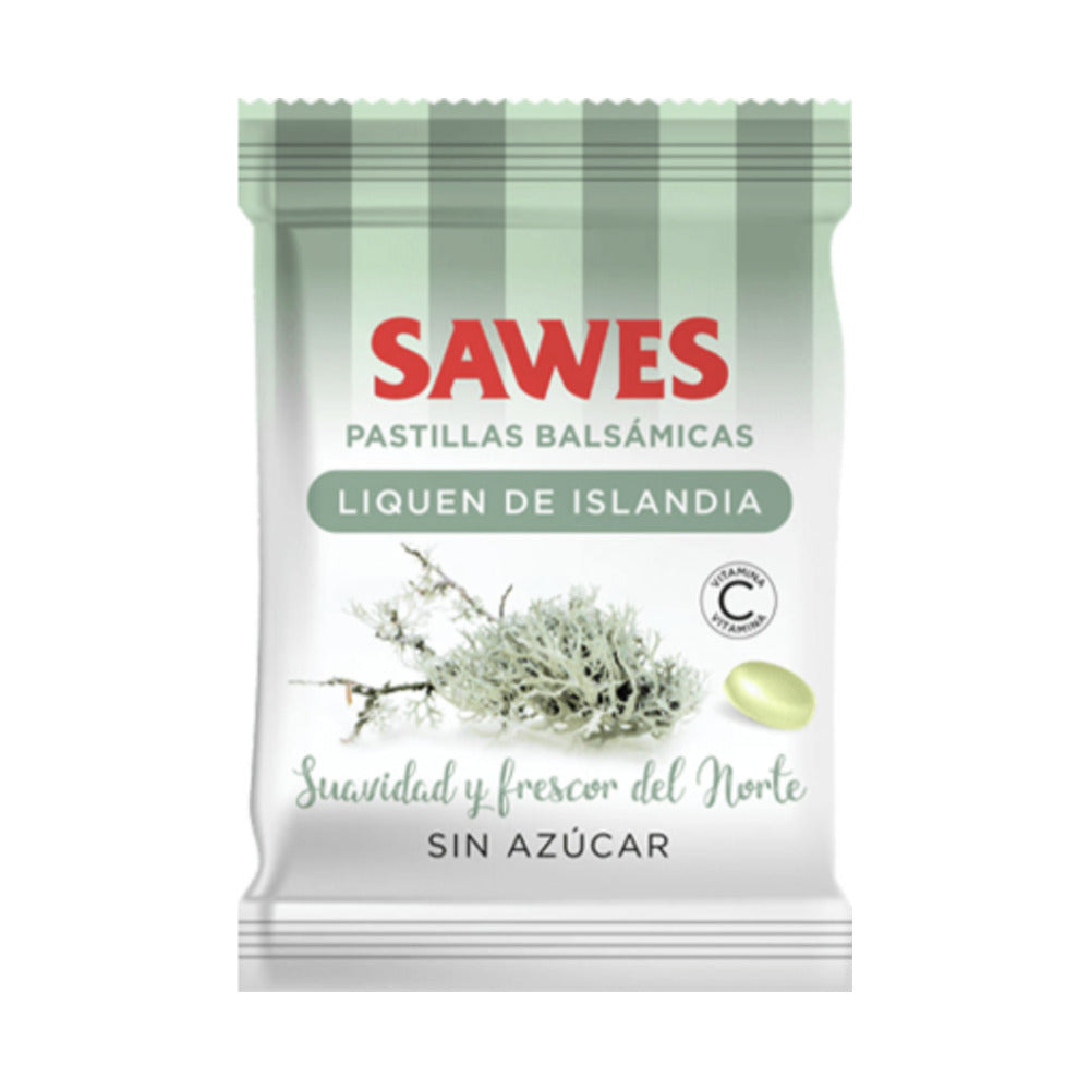 SAWES PASTILLAS BALSAMICAS SIN AZUCAR  1 ENVASE 50 G SABOR LIQUEN DE ISLANDIA