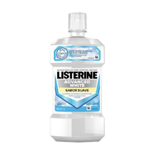 LISTERINE ADVANCED WHITE  1 BOTELLA 500 ML SABOR SUAVE
