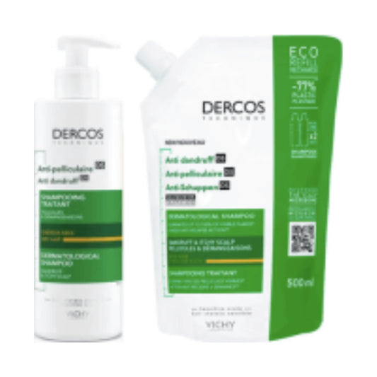 DERCOS REFILL CHAMPU ANTICASPA CABELLO SECO 500 ML