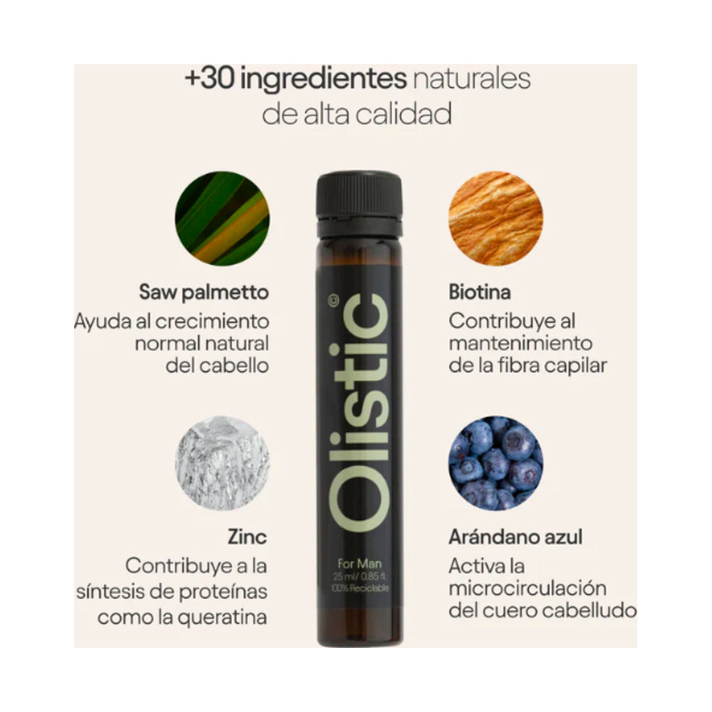 OLISTIC MEN CAIDA CAPILAR 28 VIALES