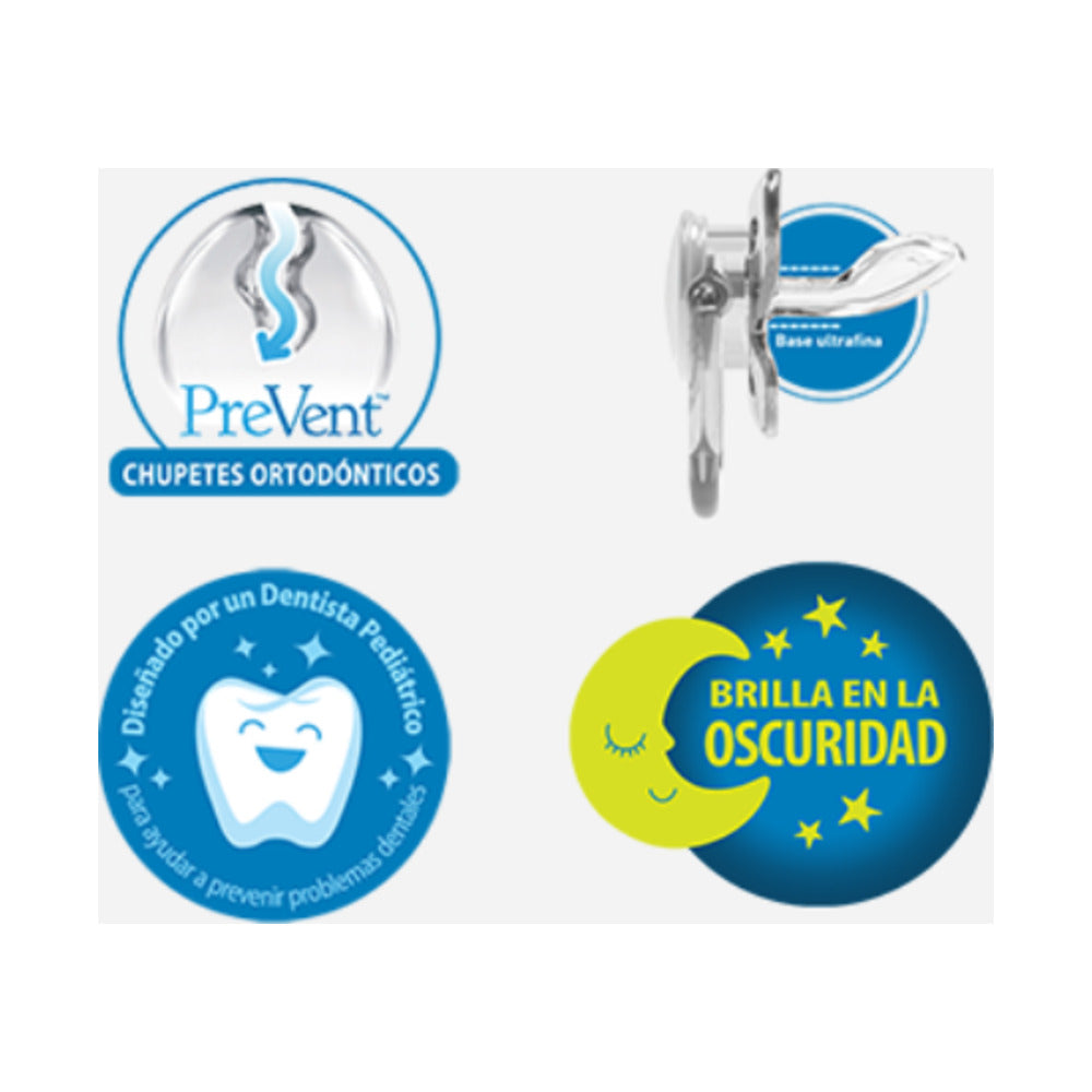 DR BROWNS CHUPETE SILICONA NOCTURNO PREVENT 0 - 6 MESES 2 UNIDADES