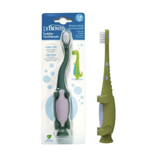 DR. BROWNS CEPILLO DENTAL INFANTIL DINOSAURIO VERDE 1-4 AÑOS 1 UNIDAD