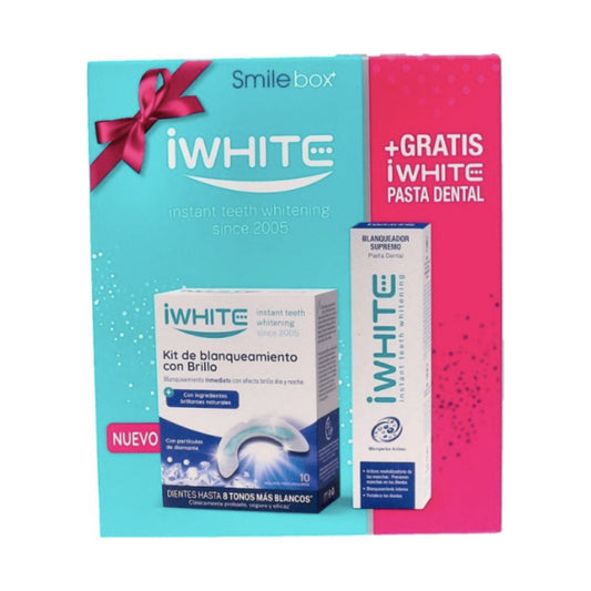 IWHITE KIT BLANQUEAMIENTO SUPREMO  10 MOLDES + PASTA DENTAL 1 ENVASE 75 ML PACK PROMO