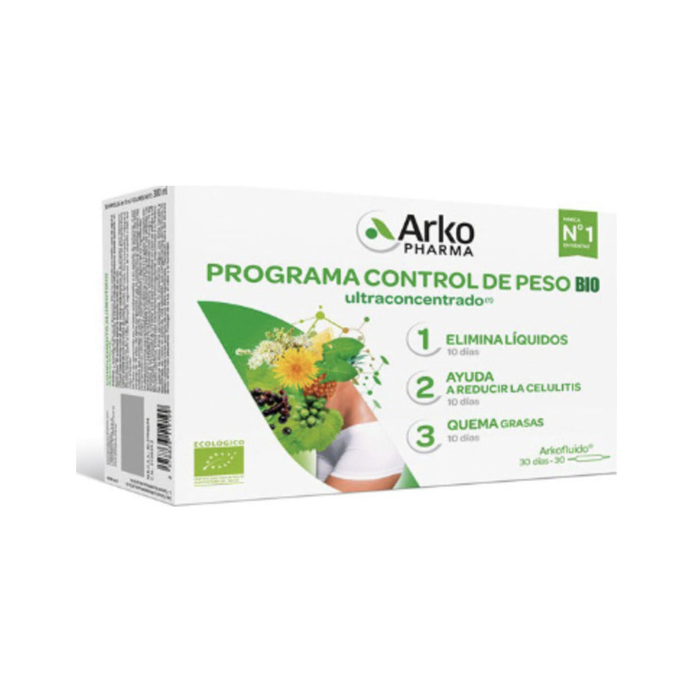 ARKOFLUIDO PROGRAMA CONTROL DE PESO BIO  30 AMPOLLAS 10 ML