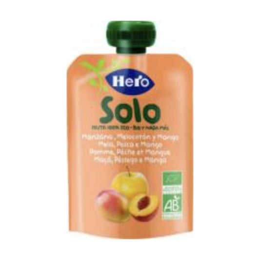 HERO PURE MANZANA, MELOCOTON, MANGO POUCHE 100 G
