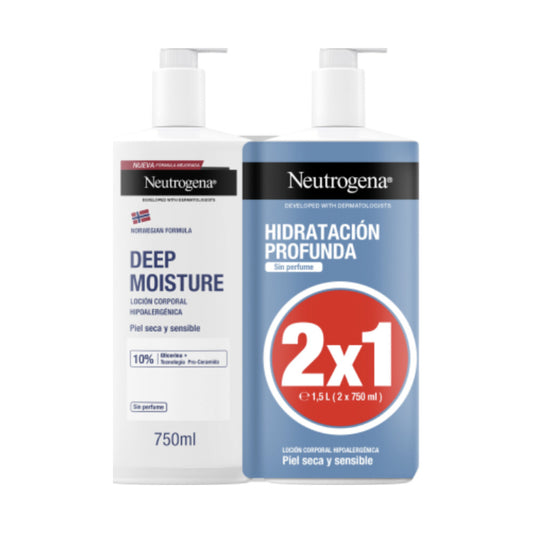 NEUTROGENA LOCION CORPORAL HIDRATACION PROFUNDA PIEL SECA Y SENSIBLE (2 X 750 ML