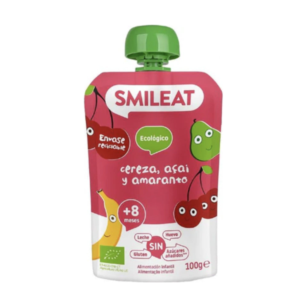 SMILEAT POUCH ECO  1 BOLSA 100 G SABOR CEREZA ACAI Y AMARANTO