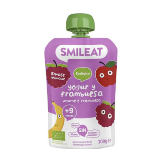 SMILEAT POUCH ECO  1 BOLSA 100 G SABOR YOGUR Y FRAMBUESA