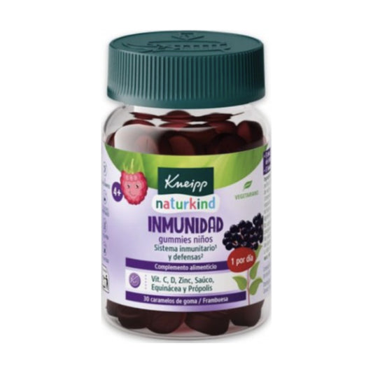 KNEIPP GUMMIES NIÑOS IMMUNIDAD  30 CARAMELOS DE GOMA SABOR FRAMBUESA