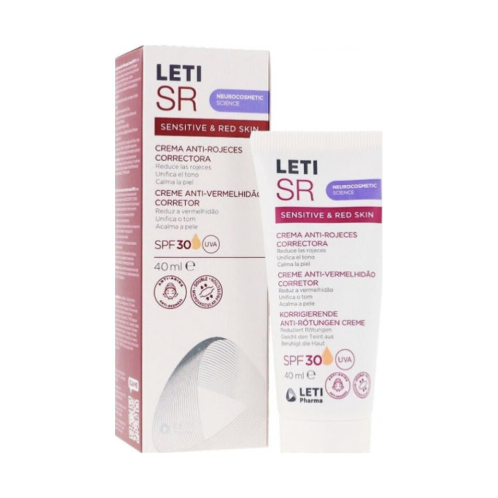 LETISR CREMA ANTI ROJECES CORRECTORA SPF 30  1 TUBO 40 ML