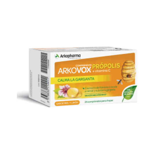 ARKOVOX PROPOLIS + VITAMINA C SABOR MIEL-LIMON 24 COMPRIMIDOS PARA CHUPAR