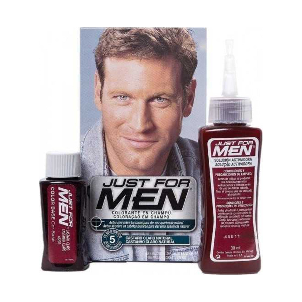 JUST FOR MEN CHAMPU COLORANTE 66 ML TONO CASTAÑO CLARO
