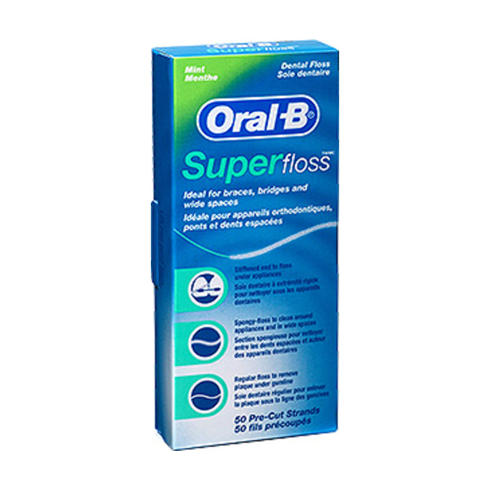 ORAL-B SUPERFLOSS SEDA DENTAL MENTA 50 U