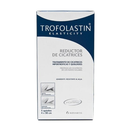 TROFOLASTIN REDUCTOR DE CICATRICES  5 UNIDADES 4 X 30 CM