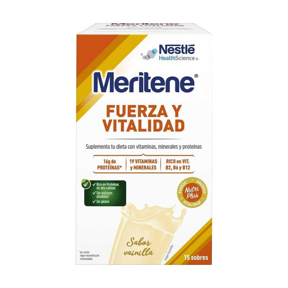 MERITENE FUERZA Y VITALIDAD VAINILLA 15 SOBRES